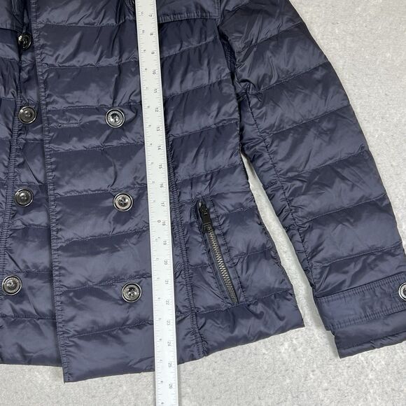 Burberry BRIT Double Breasted Coat Puffer Down Hooded Nova Check Women’s XS - Picture 6 of 14